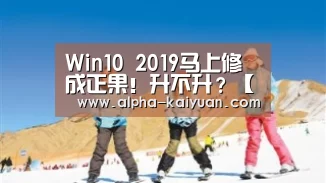 Win10 2019马上修成正果!升不升?【开元棋牌官方下载】(图2) 开云首页
